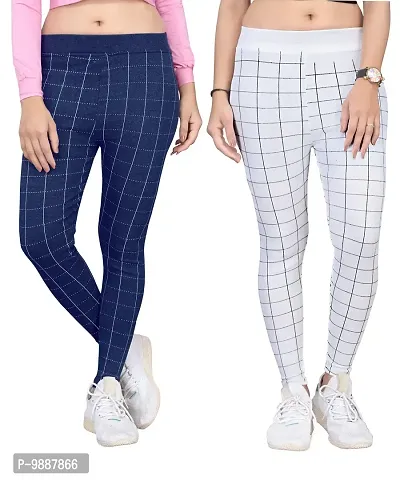 Trendy Cotton Blend Women Jeggings Pack of 2