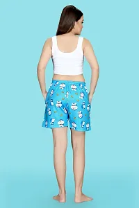 Stylish Fancy Polycotton Printed Shorts Combo For Women Pack Of 2-thumb1