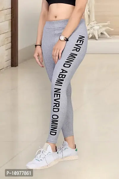 Fashionable Cotton Blend Printed Jeggings For Women