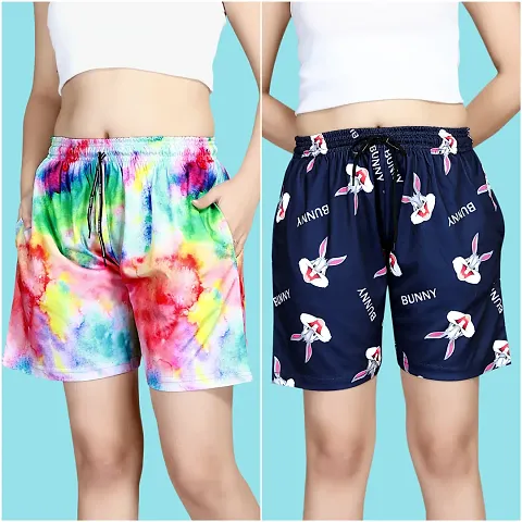 New Arrival Printed Night Shorts Pack Of 2