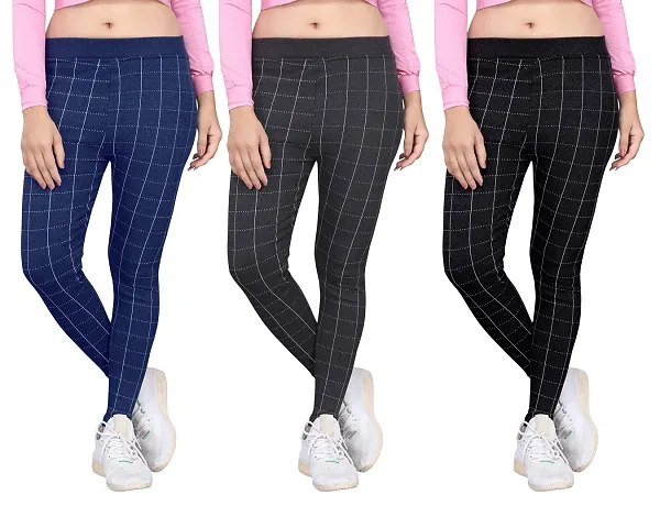 Attractive Blend Women Jeggings Pack of 3