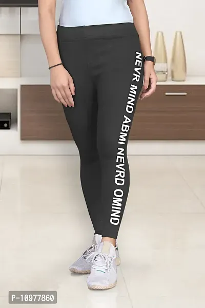 Fashionable Cotton Blend Printed Jeggings For Women