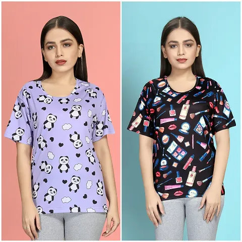 Pack Of 2 Night T-Shirts For Women