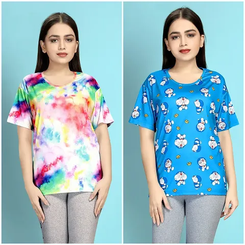 Comfy Printed Night T-Shirts Pack Of 2