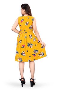 Modelty Fit And Flare Knee Length Dress For Women-thumb1
