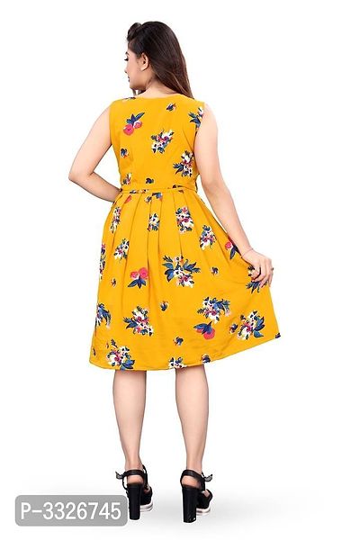 Modelty Fit And Flare Knee Length Dress For Women-thumb2