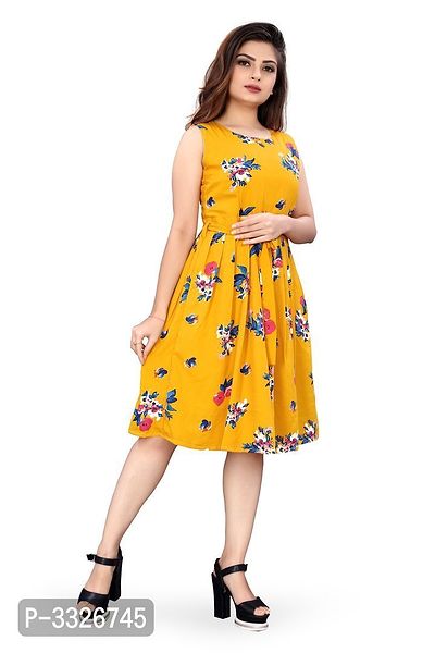 Modelty Fit And Flare Knee Length Dress For Women-thumb3