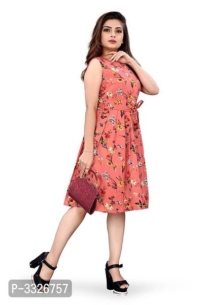 Fit And Flare Knee Length Dress For Women's-thumb3