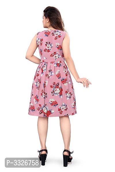 Modelty Fit And Flare Knee Length Dress For Women's-thumb2