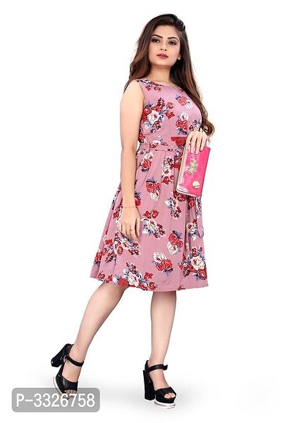 Modelty Fit And Flare Knee Length Dress For Women's-thumb3