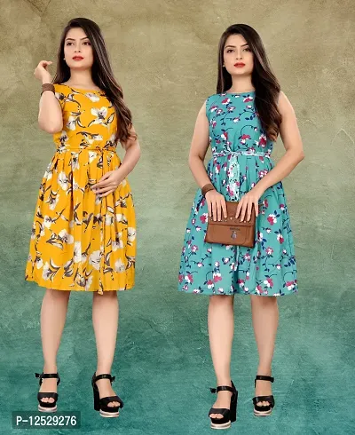Buy online Women's Fit & Flare Printed Dress from western wear for Women by  Fashion2wear for ₹499 at 67% off | 2024 Limeroad.com