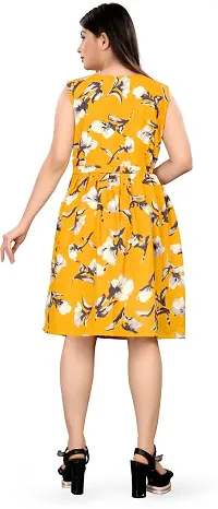 Stylish Fancy Crepe Printed Knee Length Fit And Flare Dress For Women-thumb2