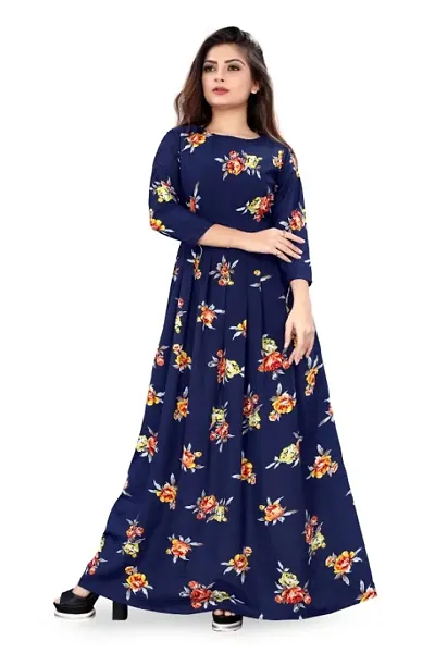 Floral Flared Maxi Dress For Women