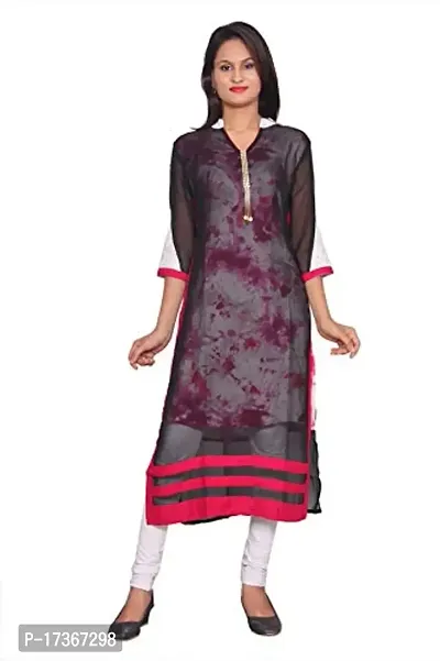 LOCAL VOCAL Women Georgette Layered Kurta-thumb0