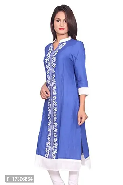 LOCAL VOCAL Women Rayon Embroidered Kurta-thumb3