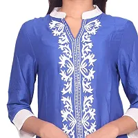 LOCAL VOCAL Women Rayon Embroidered Kurta-thumb3