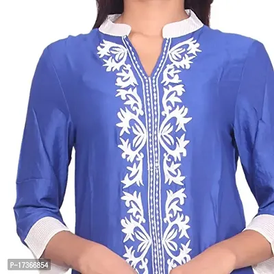 LOCAL VOCAL Women Rayon Embroidered Kurta-thumb4