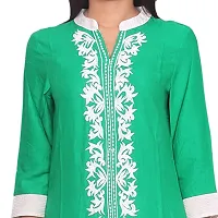 LOCAL VOCAL Women Rayon Embroidered Kurta-thumb3