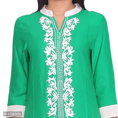 LOCAL VOCAL Women Rayon Embroidered Kurta-thumb4