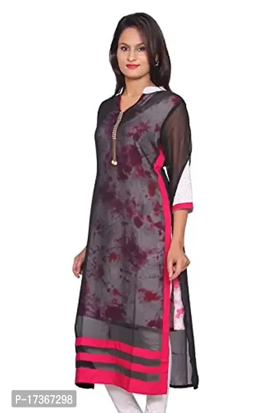 LOCAL VOCAL Women Georgette Layered Kurta-thumb3