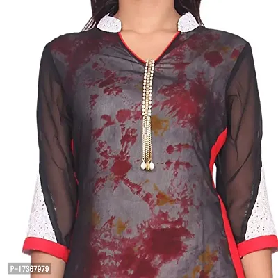 LOCAL VOCAL Women Georgette Layered Red Kurta_Large-thumb4