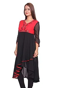 LOCAL VOCAL Women Georgette Layered Kurta-thumb2