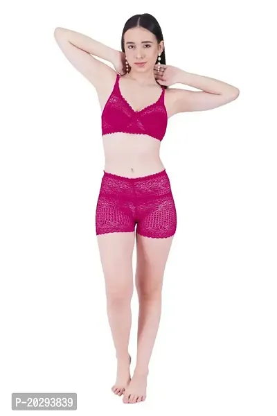 Jaanshi Free Size Bikini Set with Aqua Trimming Lingerie Bra