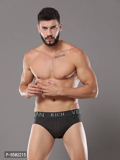 Classy Solid Cotton Briefs For Men-thumb0