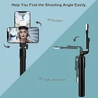 Long Selfie Stick with Reinforced Tripod Stand Aluminum (PACK OF 1)-thumb1