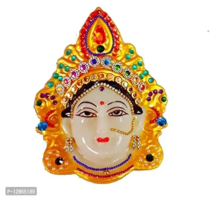 Goddess/Devi MATA Face/Mukhota Idol for Pooja Room (Poly Resin)