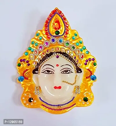 Goddess/Devi MATA Face/Mukhota Idol for Pooja Room (Poly Resin)-thumb2