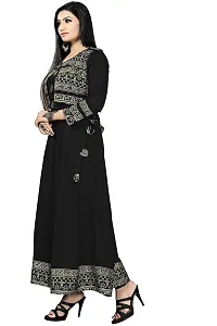 Women's Rayon Printed Anarkali Kurti with Short Jacket-thumb3