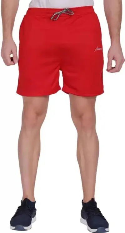 Stylish Cotton Blend Solid Regular Shorts For Men Pack Of 1
