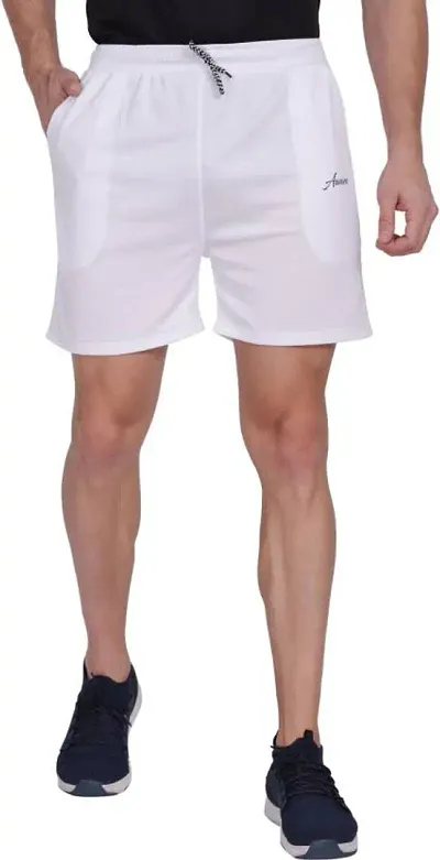 Stylish Cotton Blend Solid Regular Shorts For Men Pack Of 1