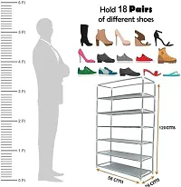 Multifunctional Shoe Rack With Side Pockets And Zip Wide-Shelf Storage Rack For Toys And Clothing-thumb3