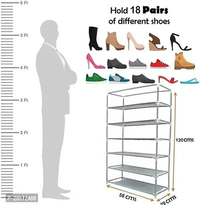 Multifunctional Shoe Rack With Side Pockets And Zip Wide-Shelf Storage Rack For Toys And Clothing-thumb4