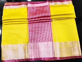 KALRA MAGIC: Banarsi Silk Kanjivaram Saree in Vibrant Colors  Elegant Woven Design Exquisite  Trendy Pack 1 (YELLOW )-thumb1