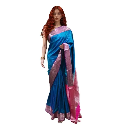 New In Art Silk Saree with Blouse piece 