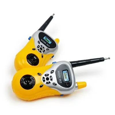 lastic Battery Operated Walkie Talkie Set for Kids with Extendable Antenna for Extra Range