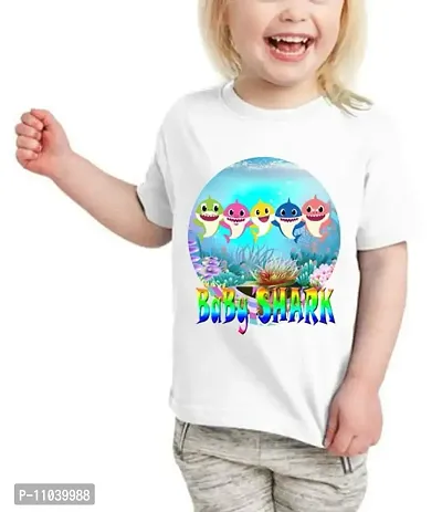 Girl 's t Shirt White Colour for Your Little Champ Casual and Formal Round Neck Half Sleeve (7-8 Years)