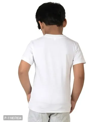 Kids t Shirt for boy with Halfsleeve Roundneck Good LOKING (13-14 Years) White-thumb2