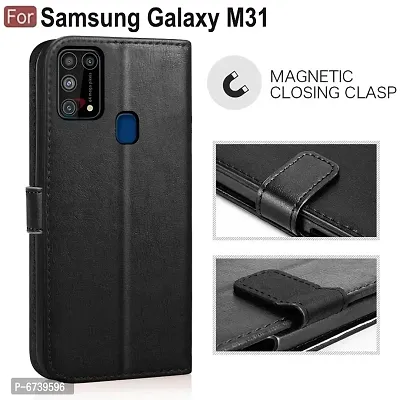 ARIESMO Flip Cover for Samsung Galaxy M31/F41/M31 Prime  (Black , Camera Bump Protector)-thumb2