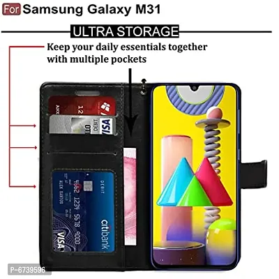 ARIESMO Flip Cover for Samsung Galaxy M31/F41/M31 Prime  (Black , Camera Bump Protector)-thumb4