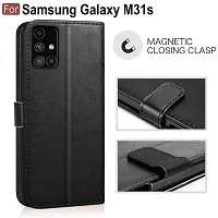 ARIESMO Flip Cover for Samsung Galaxy M31s  (Black , Camera Bump Protector)-thumb1