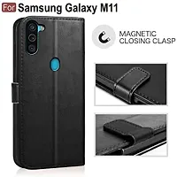 ARIESMO Flip Cover for Samsung Galaxy M11  (Black , Camera Bump Protector)-thumb2