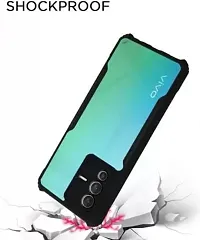 ARIESMO Back Case Cover for Vivo V23 Pro 5G (Transparent,Shockproof,Black)-thumb2