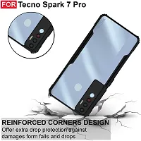ARIESMO Back Case Cover for Tecno Spark 7 Pro (Transparent,Shockproof,Black)-thumb3