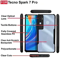 ARIESMO Back Case Cover for Tecno Spark 7 Pro (Transparent,Shockproof,Black)-thumb4