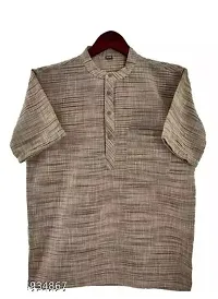 Khadi Cotton Half Sleeves Short Kurta for Men  Boys. Embrace Comfort and Style with Our Stylish Collection-thumb1