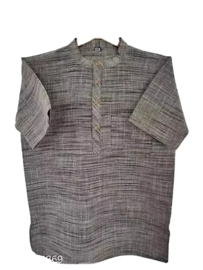 Khadi Cotton Half Sleeves Short Kurta for Men & Boys. Embrace Comfort and Style with Our Stylish Collection